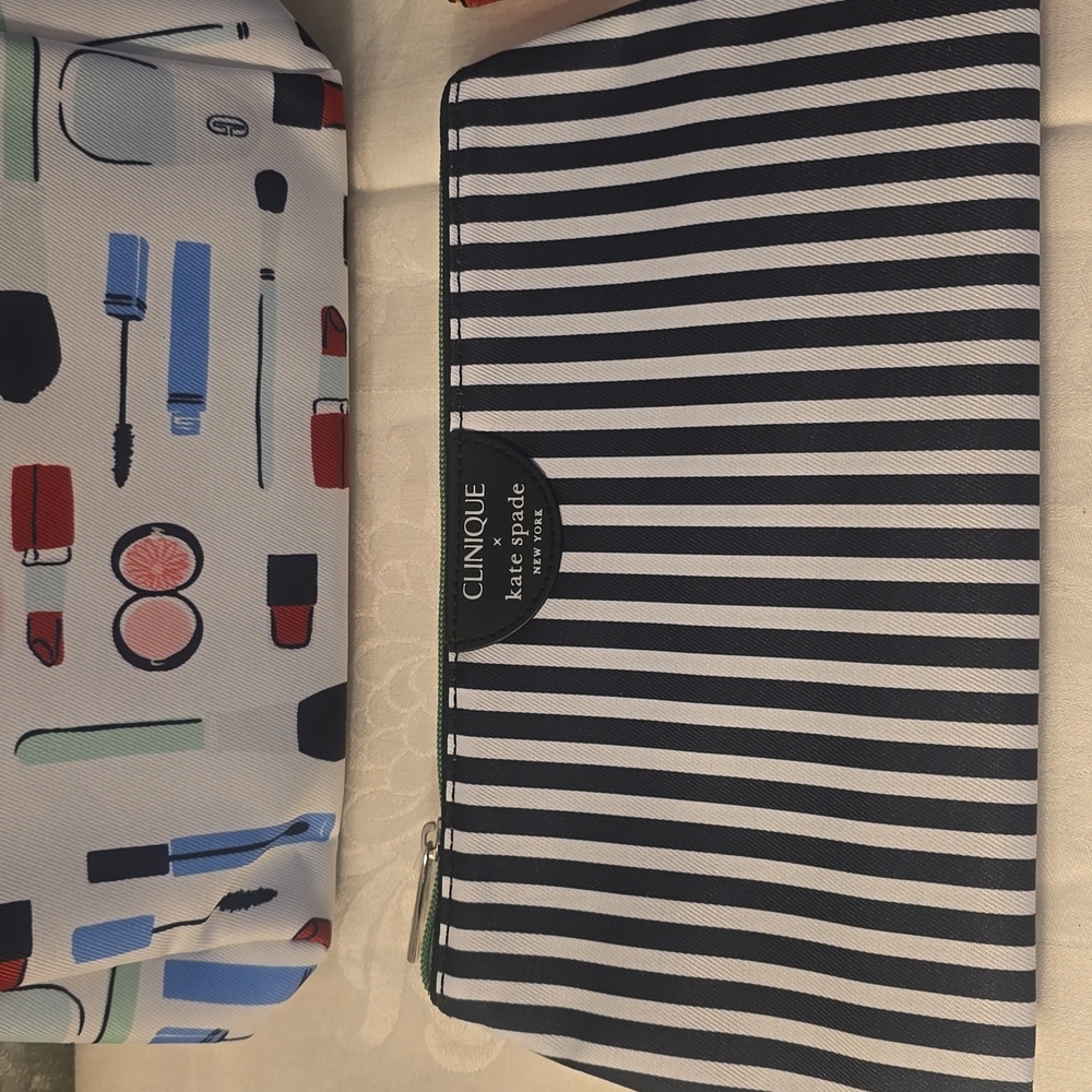 4 Clinique X Kate Spade Vibrant Cosmetic Bag Collection New - Picture 5 of 6